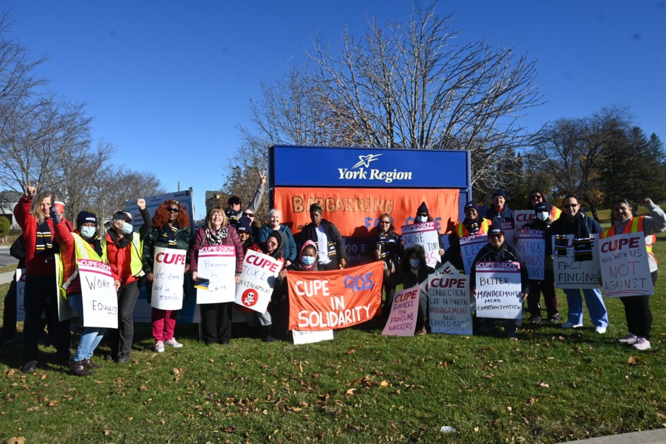 LTC workers rally outside of Newmarket Health Centre